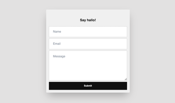 Contactform on a website
