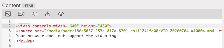 Toolbar in markup editor