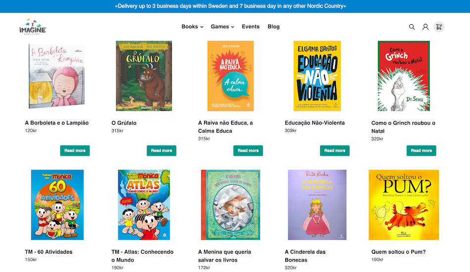 Collection of products in an eCommerce store