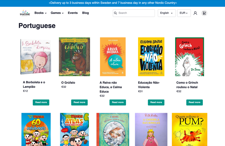 A clean colortheme with white as main color and blue in header