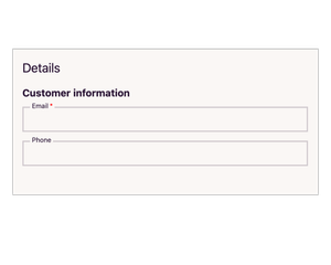 Customer details view for B2C setting