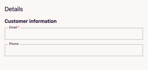 Customer details view for B2C setting