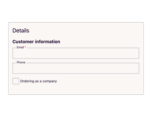 Customer details view for B2C and B2B setting