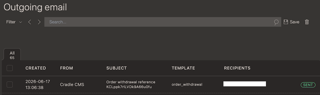 outgoing email